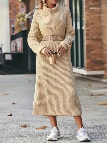 Drune - Elegante Stickad Klänning - Damen Strickkleid für Stil und Komfort