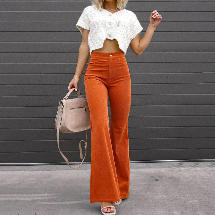 Drune | Corduroy-Hose - Hohe Taille Damenhose für einen trendigen Look