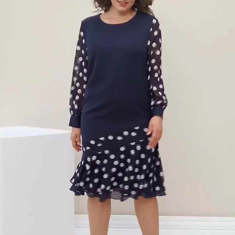 Drune | Rundhals Langarm Polka Dot