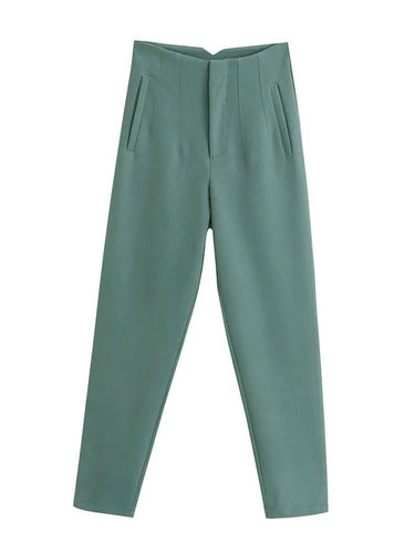 Drune Vintage Hose mit geradem Reißverschluss und erhöhter Taille