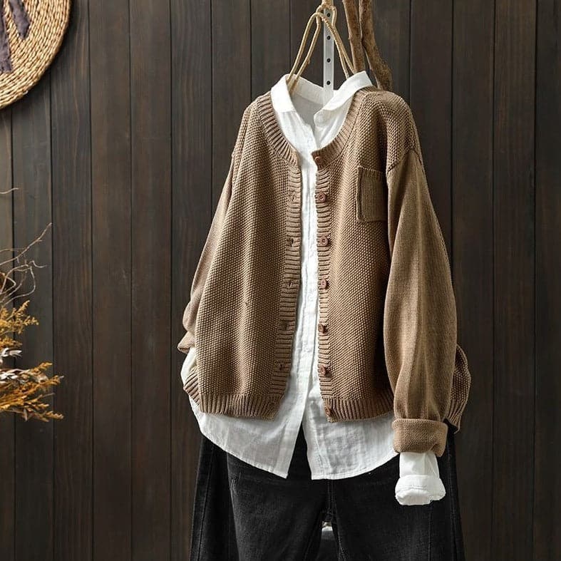 Drune | Cardigan - Strick - Knopfverschluss - Oversized Fit - Weich und Bequem
