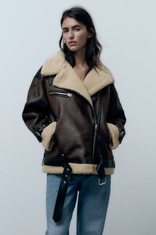 Drune | Jacke mit Revers aus Kunstmaterial