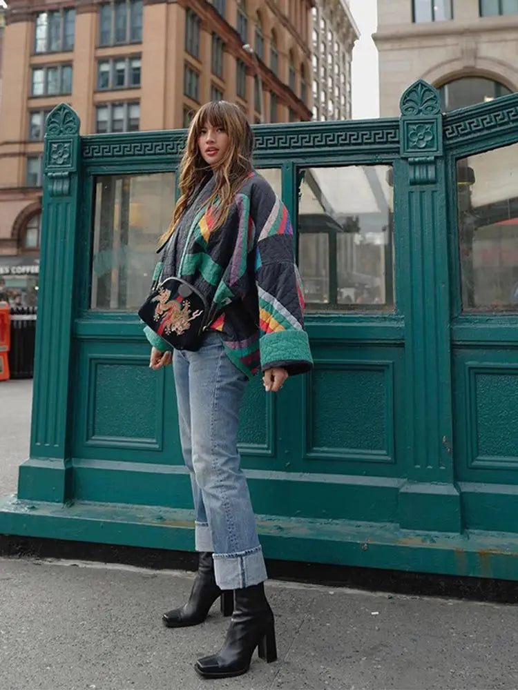 Drune | Jacke - Stylische Vintage Boho Jacke für Frauen mit einzigartigen Drucken