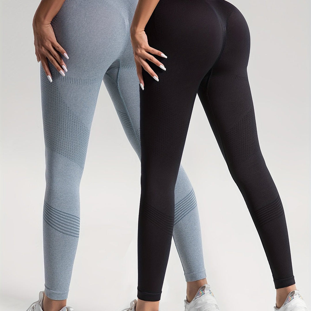Drune | Eleganz Set aus 2 Gepunkteten Fitness-Leggings für Stilvolle Workouts