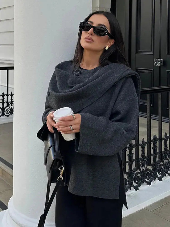 Drune | Elegante Cape Jacke Zeitloser Stil und Vielseitige Eleganz