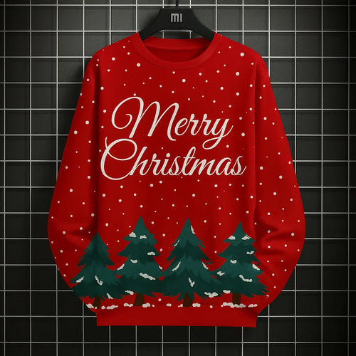 Drune | Herren Sweatshirt - Bequem, Gestrickt & Mit Einzigartigem 3D Weihnachtsdruck