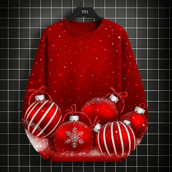 Drune | Herren Sweatshirt - Bequem, Gestrickt & Mit Einzigartigem 3D Weihnachtsdruck