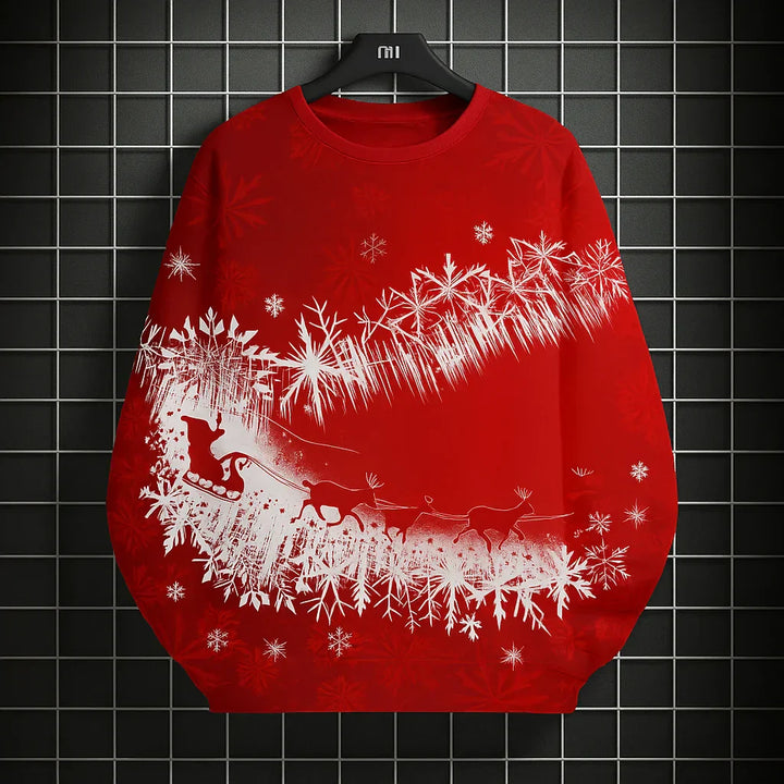 Drune | Herren Sweatshirt - Bequem, Gestrickt & Mit Einzigartigem 3D Weihnachtsdruck