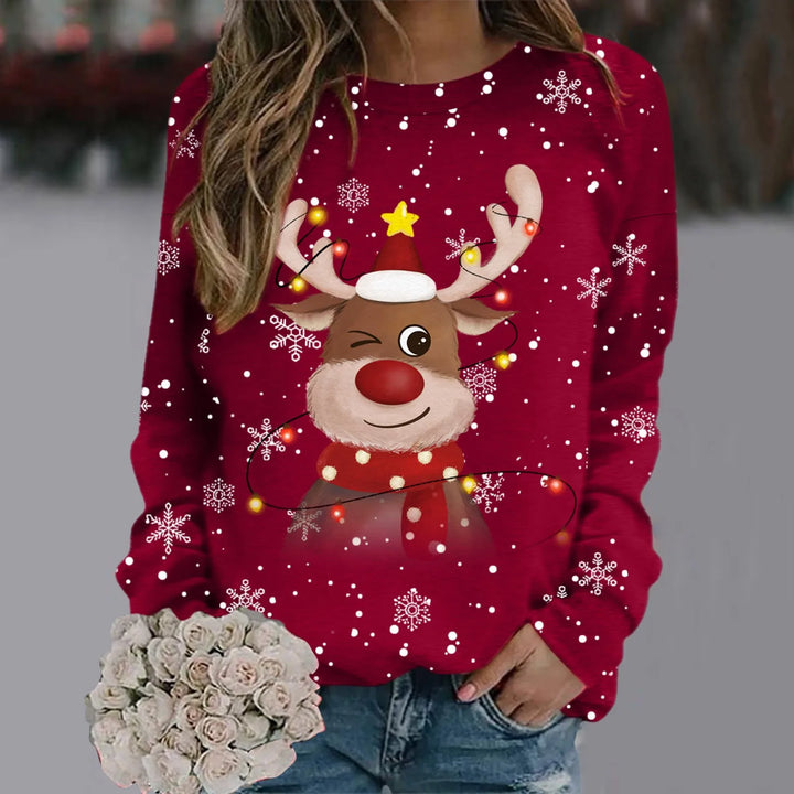 Drune | Weihnachts-Pullover für Frauen - Weiches 3D-Rentier-Design & Warmer Komfort für die Feiertage