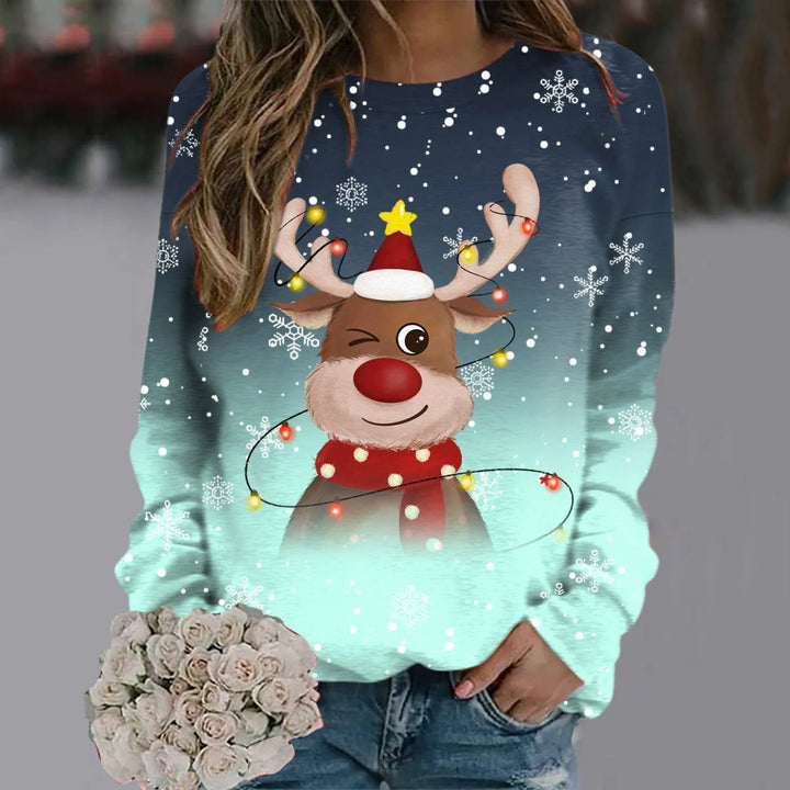 Drune | Weihnachts-Pullover für Frauen - Weiches 3D-Rentier-Design & Warmer Komfort für die Feiertage