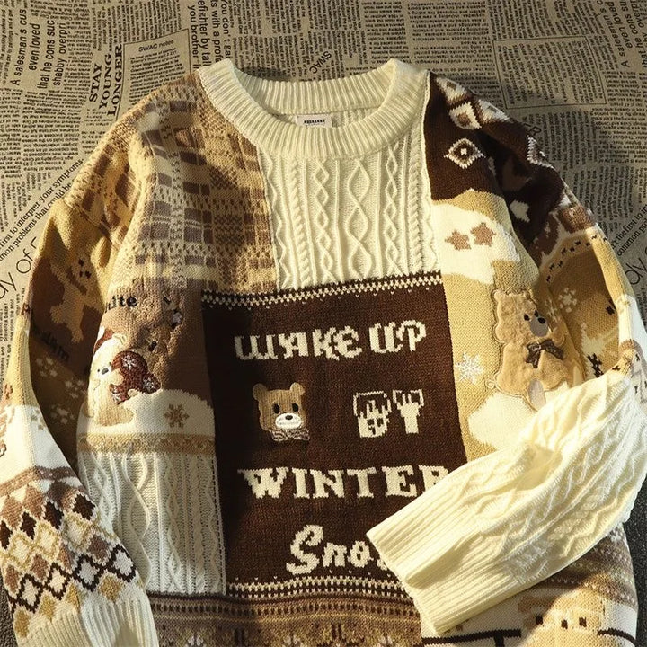 Drune | Festival Weihnachts-Pullover mit langen Ärmeln - warmer & stylischer Pullover für Männer und Frauen
