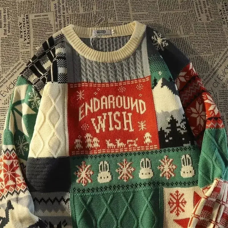 Drune | Festival Weihnachts-Pullover mit langen Ärmeln - warmer & stylischer Pullover für Männer und Frauen