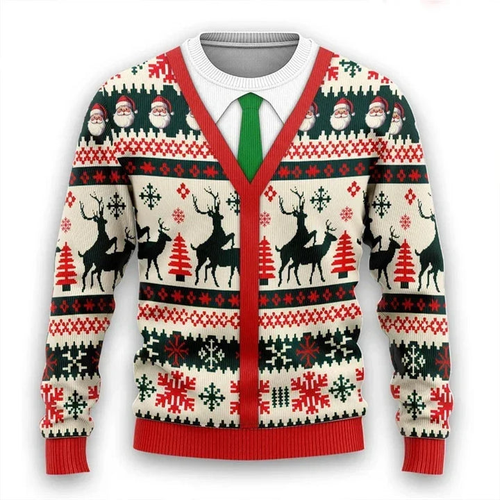 Drune | 3D Weihnachts Pullover - Warmer & Trendy Pullover für die Feiertage