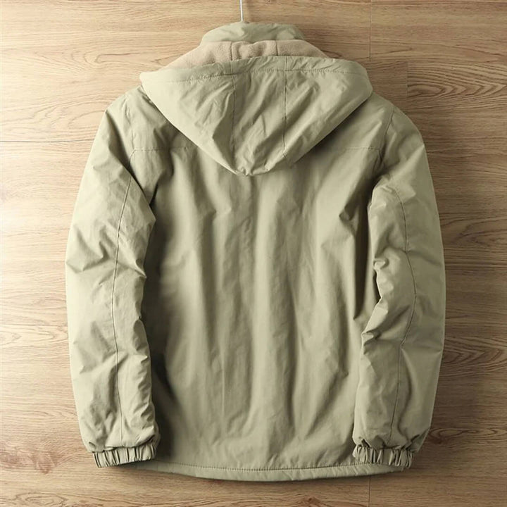 Drune |  Outdoorjacke mit Fleece-Innenfutter - Winddichte & Wasserabweisende Übergangsjacke mit Kapuze