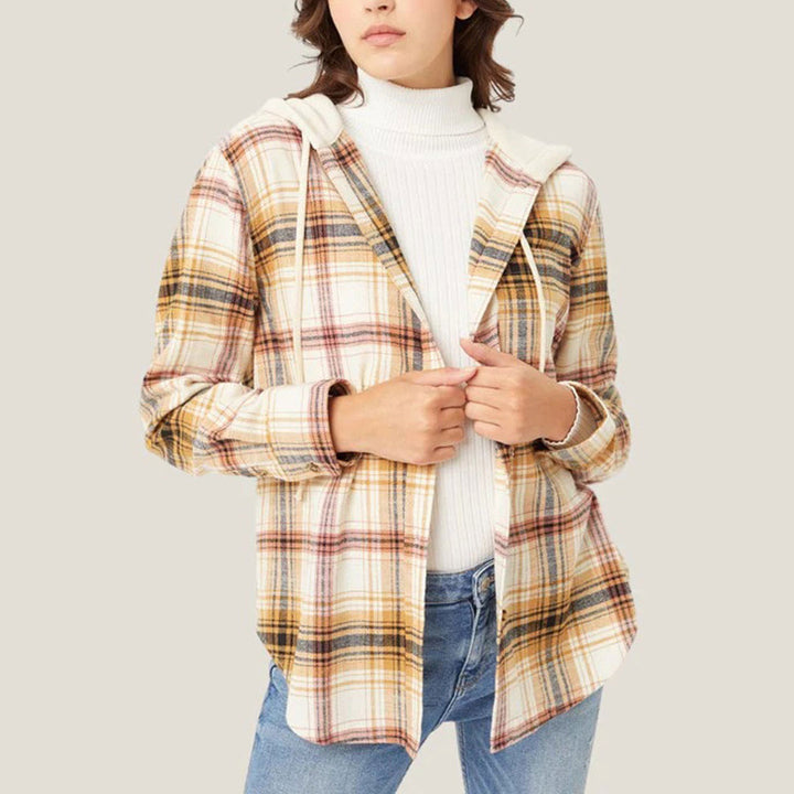Drune - Elegante Kapuzenjacke mit Karodesign