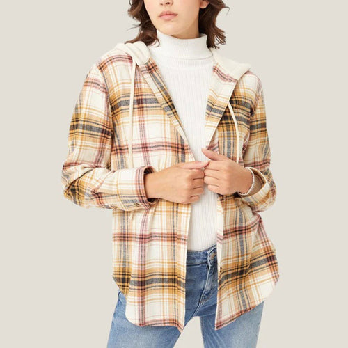 Drune - Elegante Kapuzenjacke mit Karodesign
