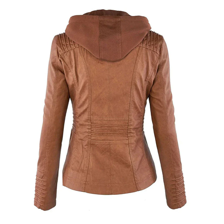 Drune | Elegantes Motorradjacke Mit Kapuze Aus Hochwertigem Leder