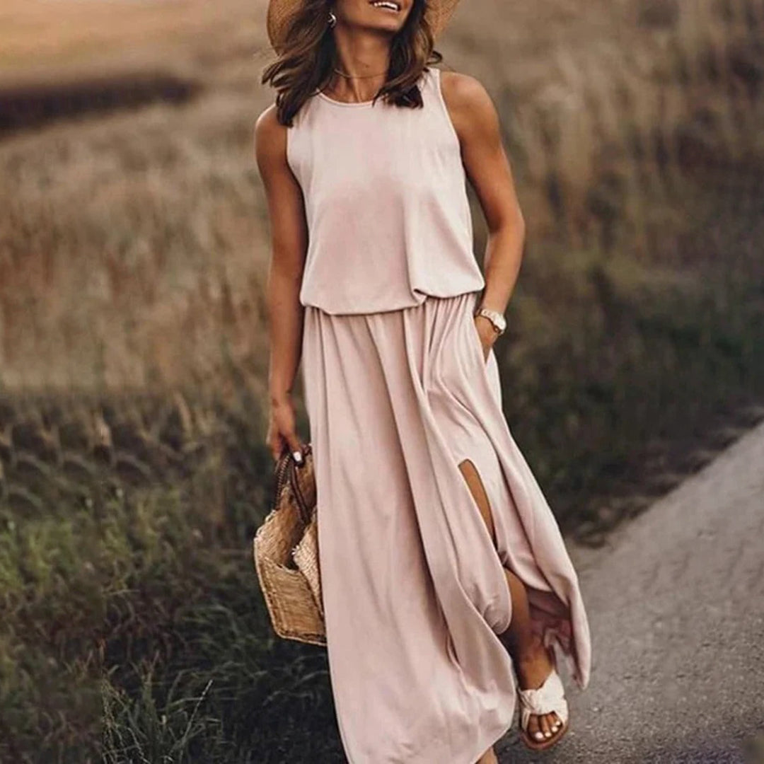 Drune - Lässiges Sommerkleid mit Schlitz