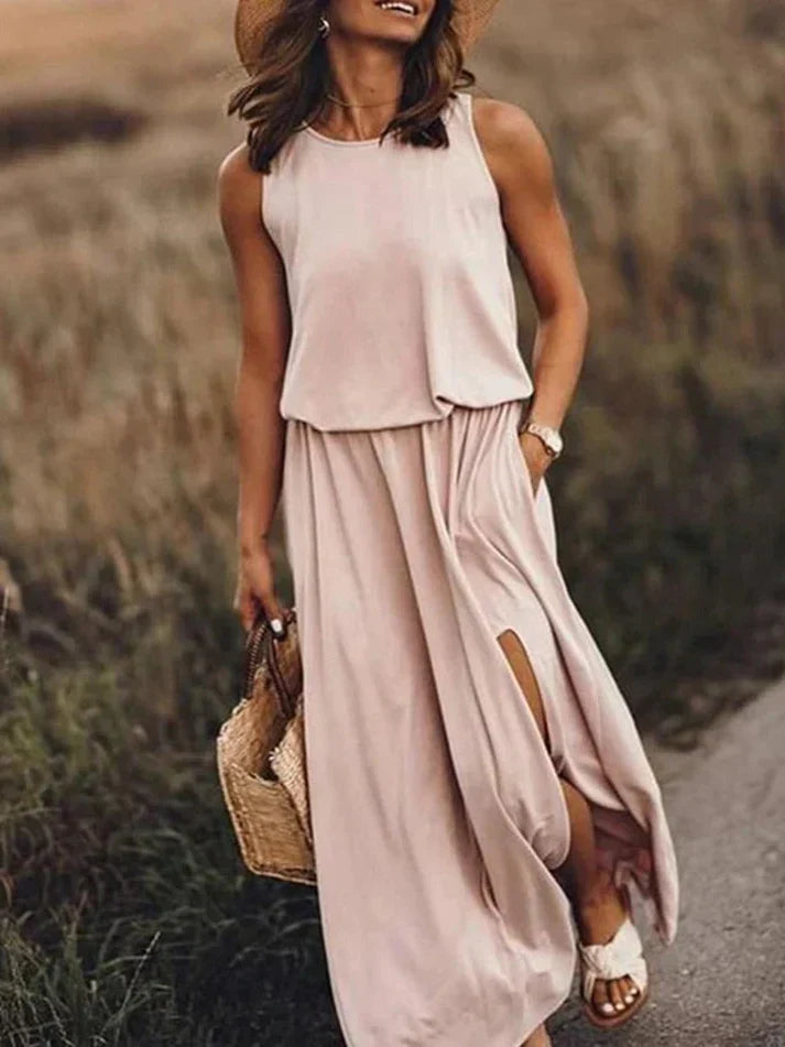 Drune | Entspanntes Weißes Maxikleid