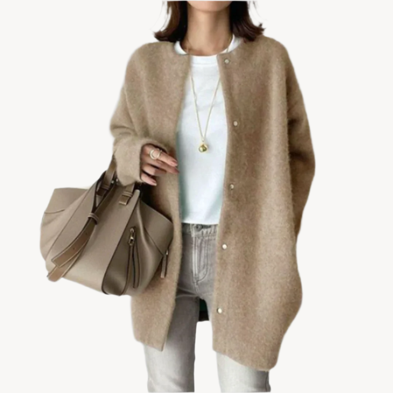 Drune | Mischgewebe Cardigan Gemütlich Schick Entspannte Eleganz