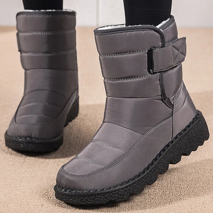 Drune | Damen wasserdichte Winterschuhe mit Fellfutter, schwarz