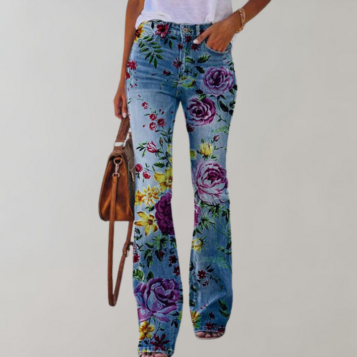 Drune | Denim Flare Hose mit Stretch für Damen