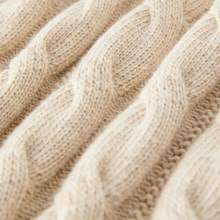 Drune | Klassische Strickjacke Damen mit Kabelmuster