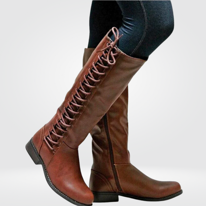 Drune | Knöchelhohe Stiefel für Damen - Premium Leder, rutschfeste Sohle - Winter