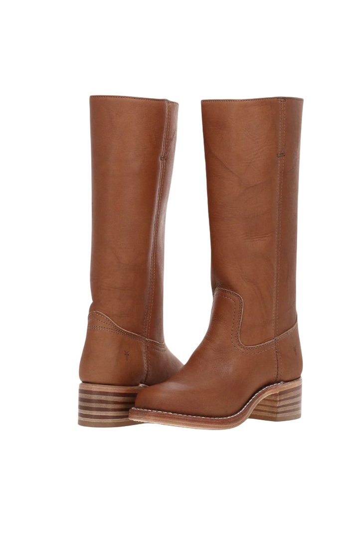 Knielange Stiefel - Damen Weite Wade Stiefel mit Blockabsatz Drune