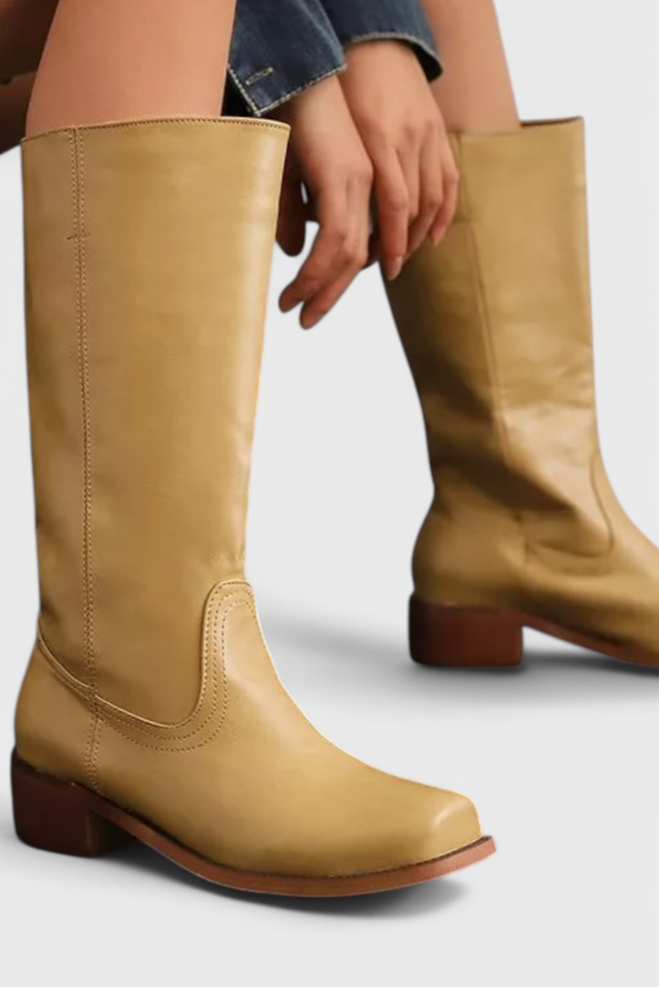 Drune | Damenstiefel Stylische Stiefel mit Blockabsatz