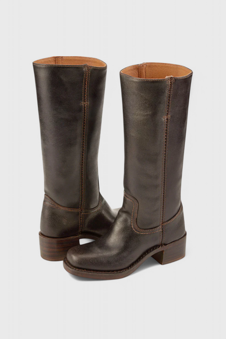 Drune | Damenstiefel Stylische Stiefel mit Blockabsatz