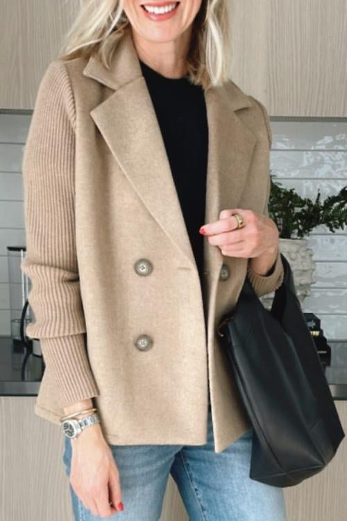 Drune | Strickärmel-Blazer für Frauen - Maßgeschneidert, hüftlang