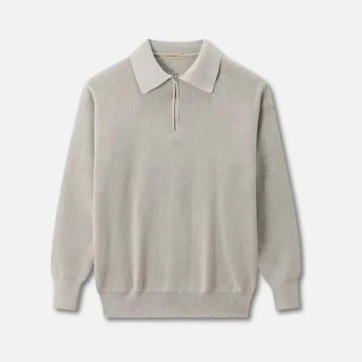 Drune | Strickpullover für Herren - Gerippte Textur, Strukturkragen - Reguläre Passform