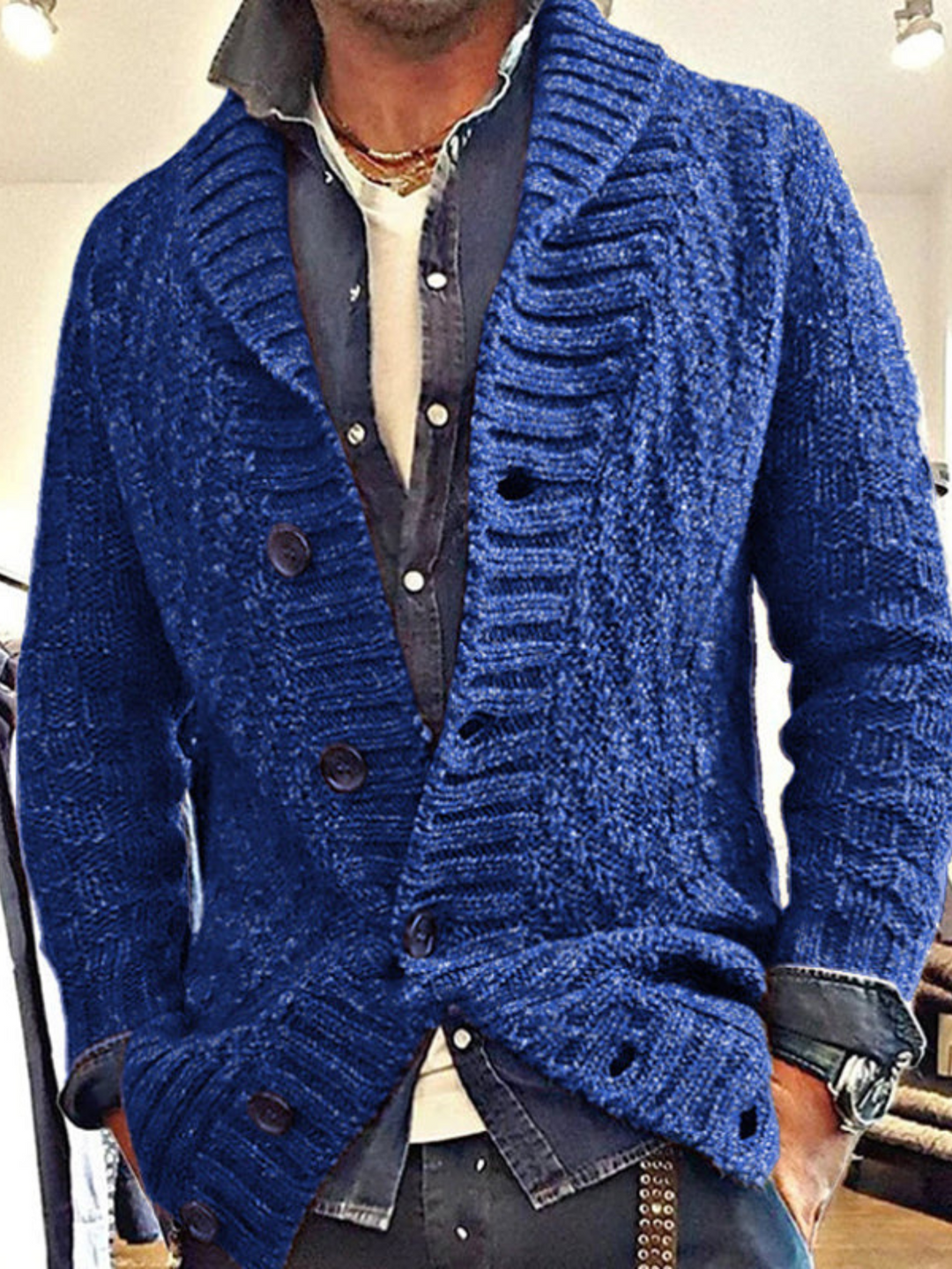 Drune | Strickjacke für Herren - Vintage-Design