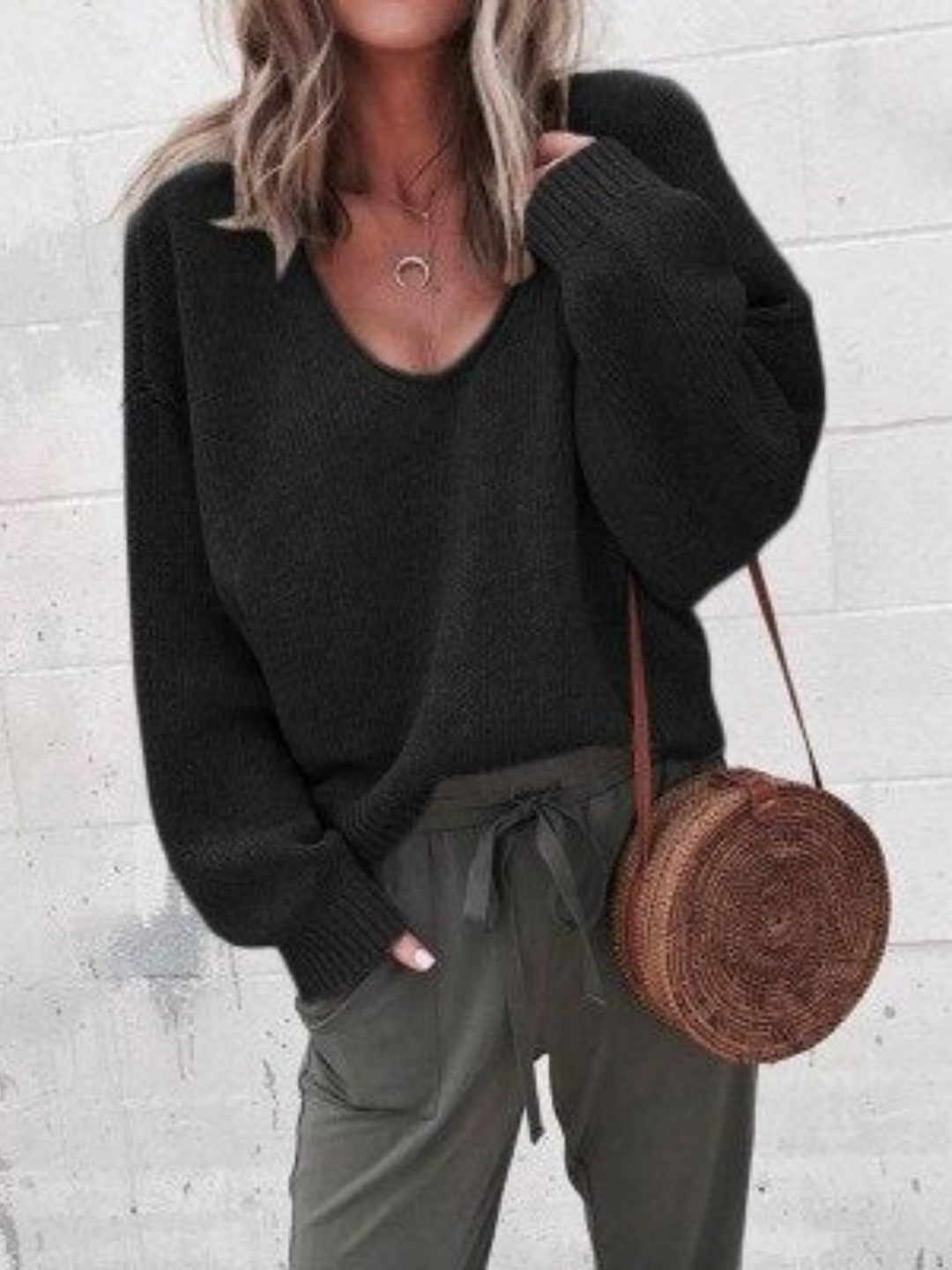 Drune | Gestrickter Pullover für Frauen - Figurbetonter Schnitt
