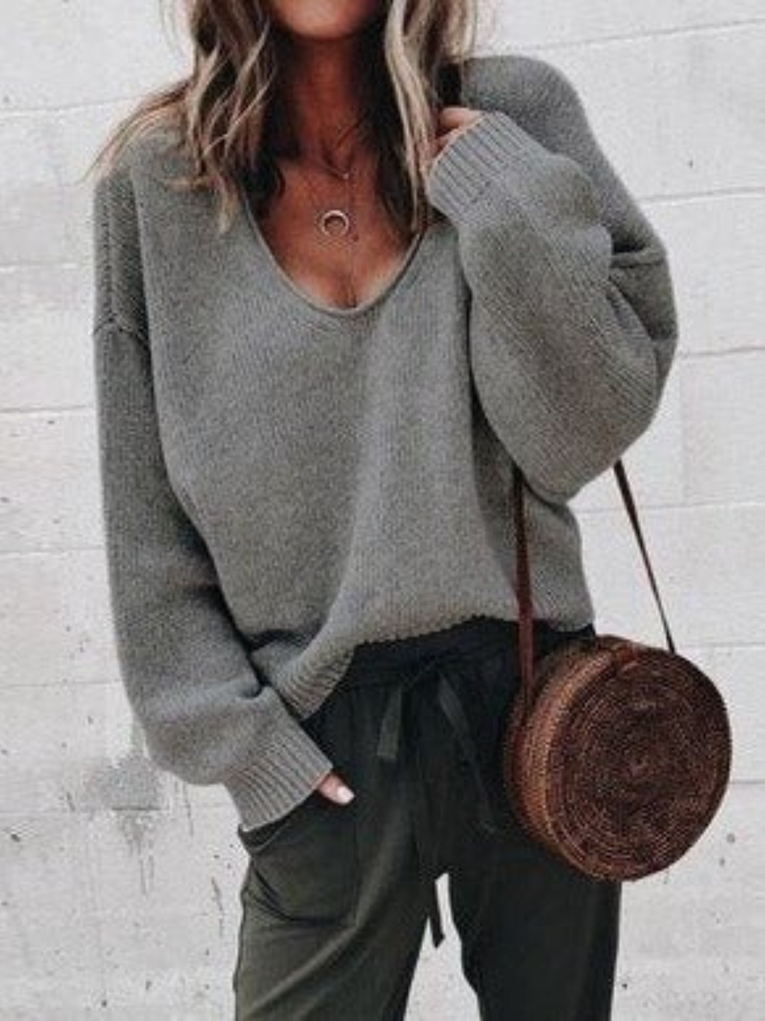 Drune | Gestrickter Pullover für Frauen - Figurbetonter Schnitt