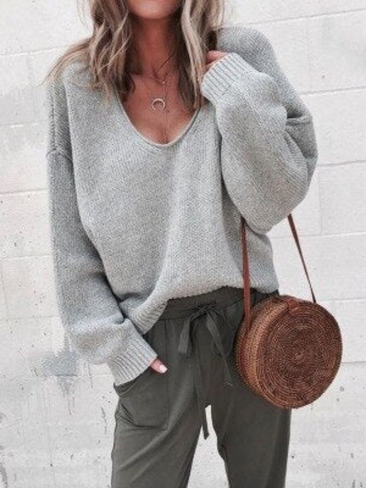 Drune | Gestrickter Pullover für Frauen - Figurbetonter Schnitt