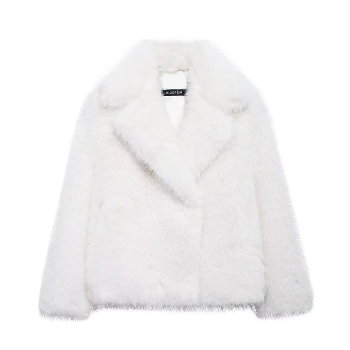 Drune | Vintage - Damenjacke Winter mit Kunstpelz und Umlegekragen