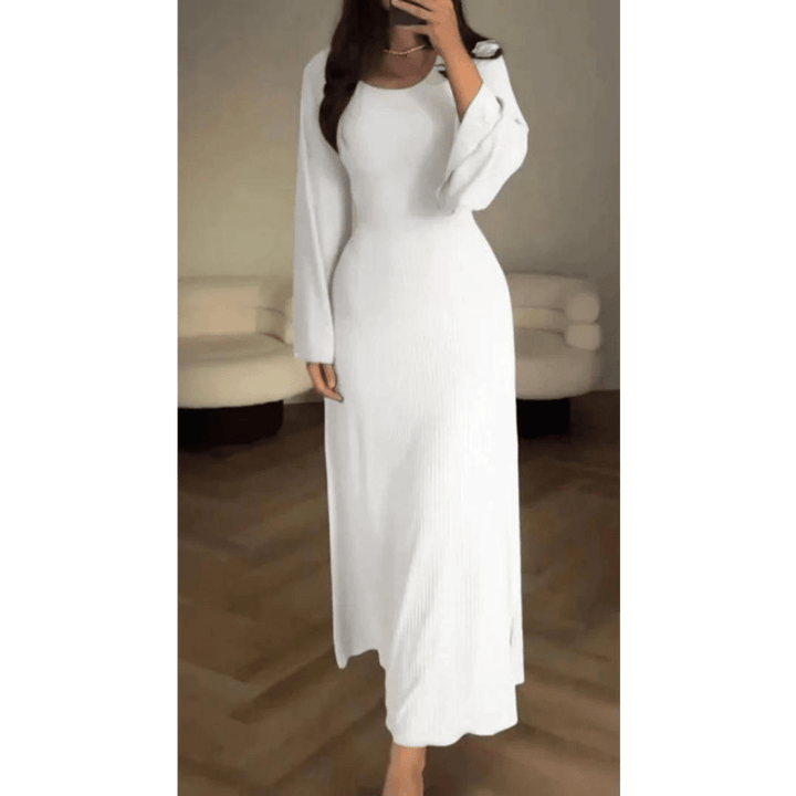 Drune - Elegantes langes rundes Rippendress