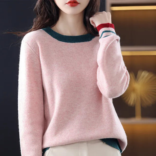 Einfarbige Pullover