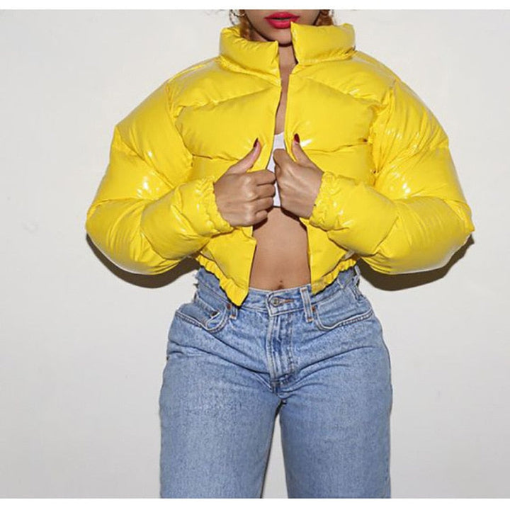 Drune | Pufferjacke Kurz Reißverschluss Winterjacke Damen Pufferjacke