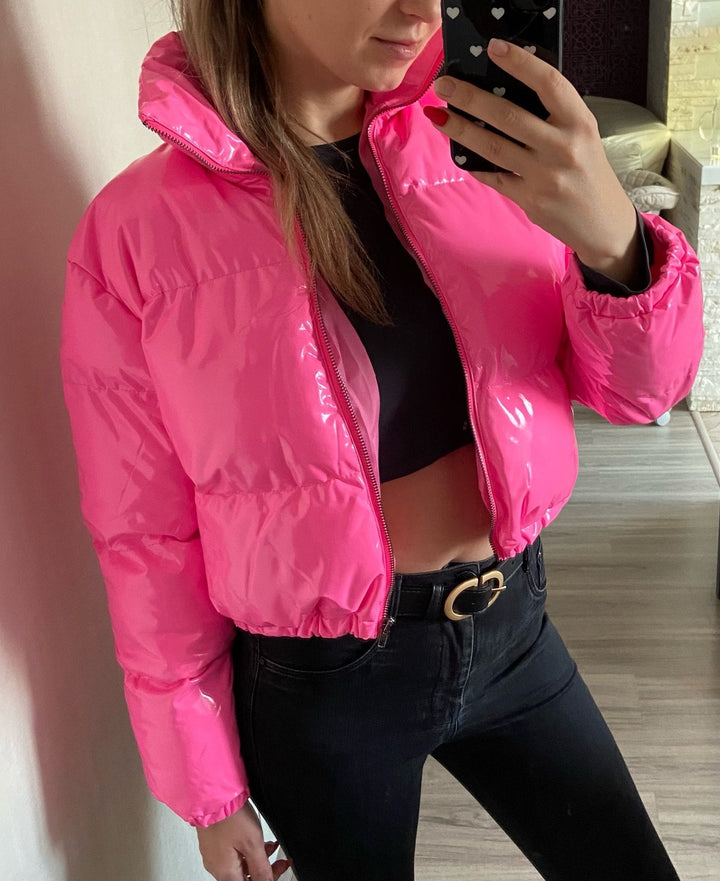 Drune | Pufferjacke Kurz Reißverschluss Winterjacke Damen Pufferjacke