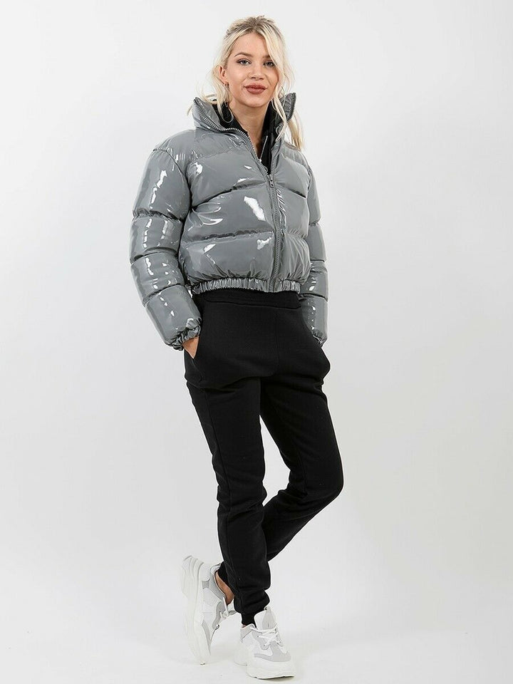 Drune | Pufferjacke Kurz Reißverschluss Winterjacke Damen Pufferjacke