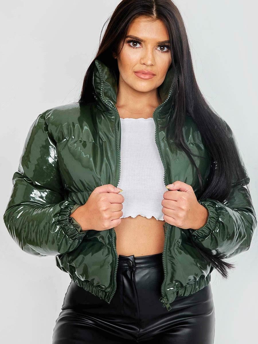 Drune | Pufferjacke Kurz Reißverschluss Winterjacke Damen Pufferjacke