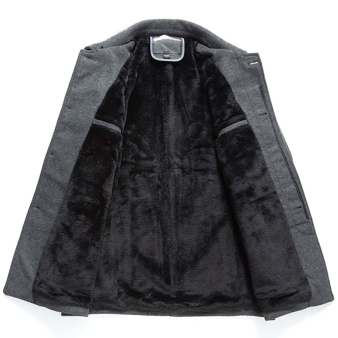 Drune | Trenchcoat Einreiher Tailliert Wintertrenchcoat