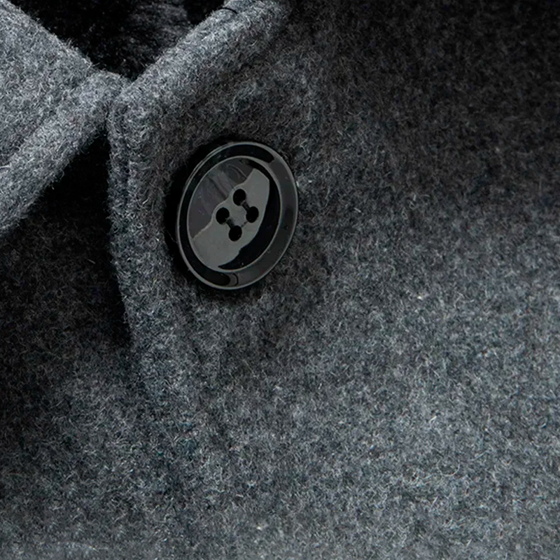Drune | Trenchcoat Einreiher Tailliert Wintertrenchcoat