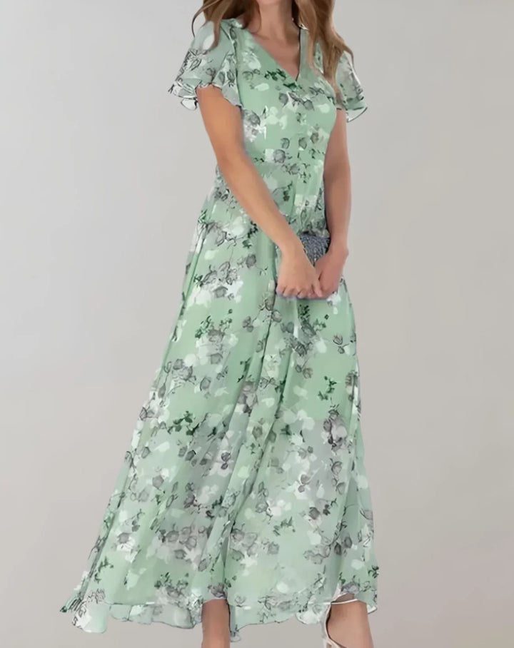 Drune | Chiffonkleid mit Blumenmuster