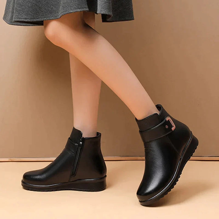 Drune | Leah Orthopädische Wollstiefel mit Metallschnalle
