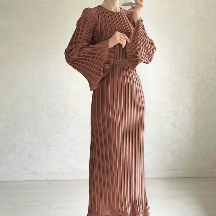 Drune | Sophisticated Plissé Maxikleid für Damen