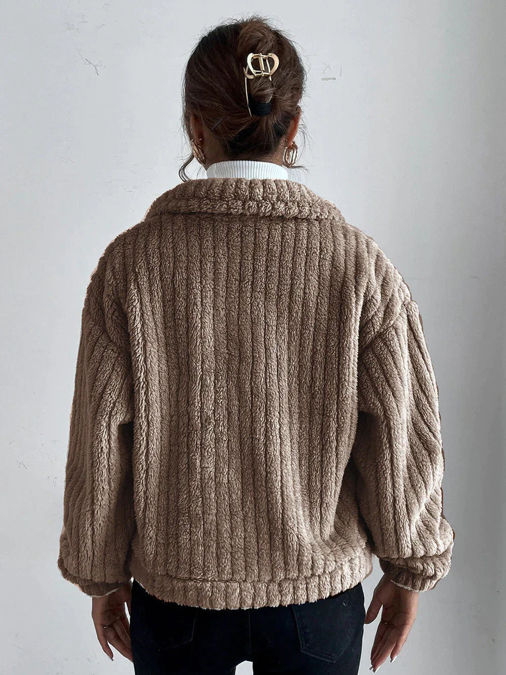 Drune | Dicke Plüschjacke für Frauen